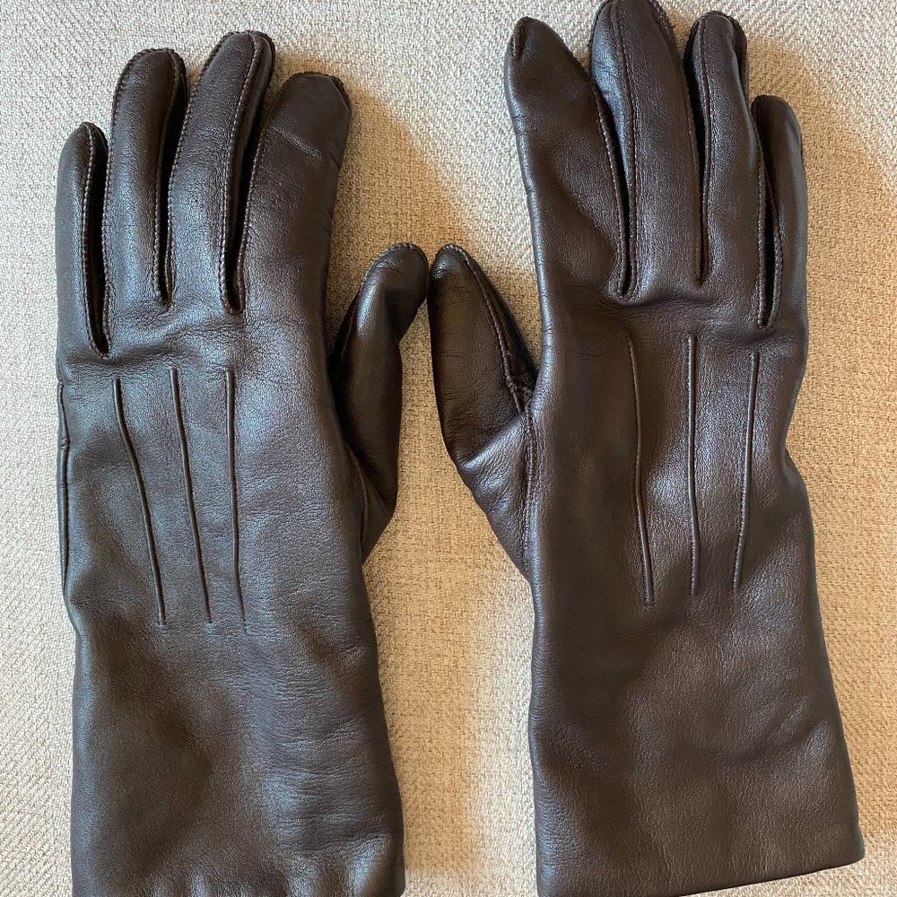 Coach Leather Gloves with Cashmere Lining